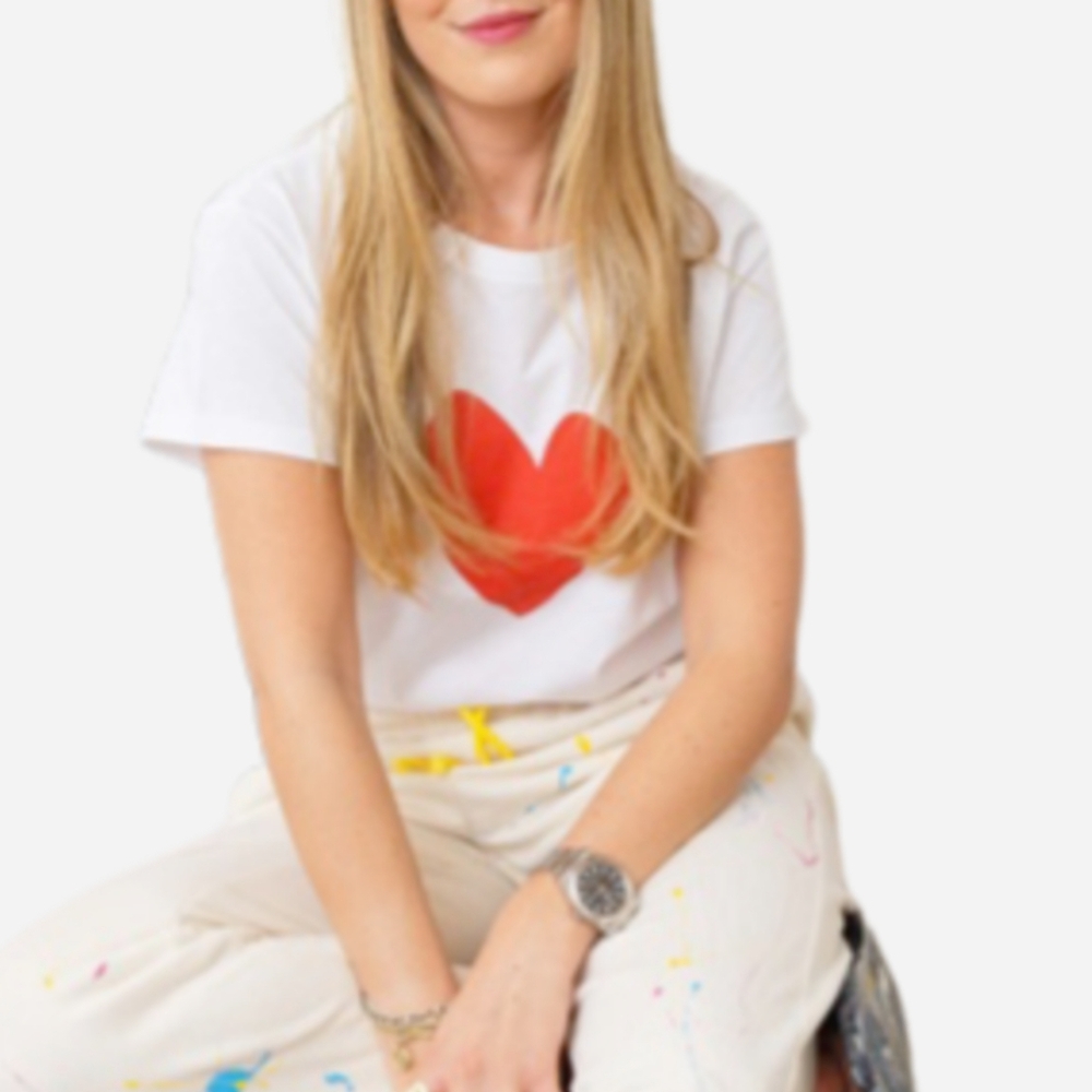 Kerri Rosenthal Suke Imperfect Heart T-Shirt Size X-Small